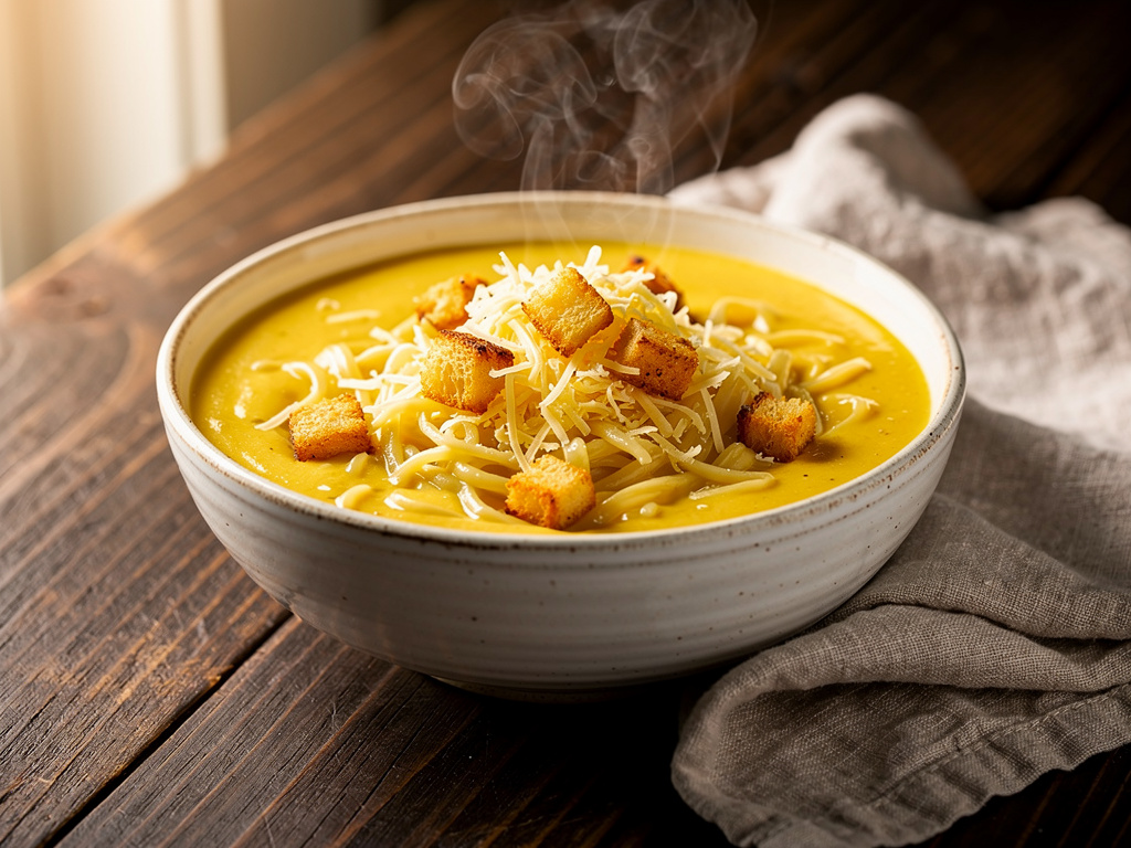 Cheese Soup with Rice Noodles