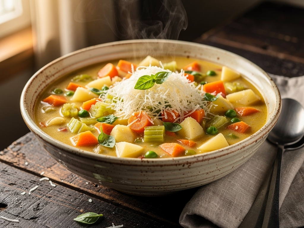 Cheese Soup with Vegetables