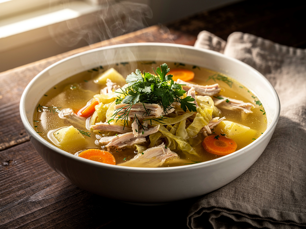 Chicken Soup with Cabbage