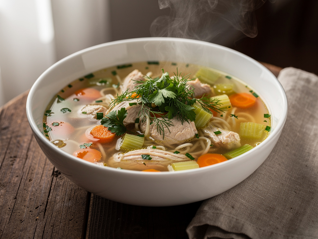 Chicken Soup with Fresh Herbs