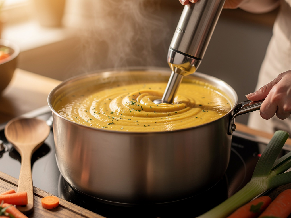 Blend until smooth for that perfect velvety texture.