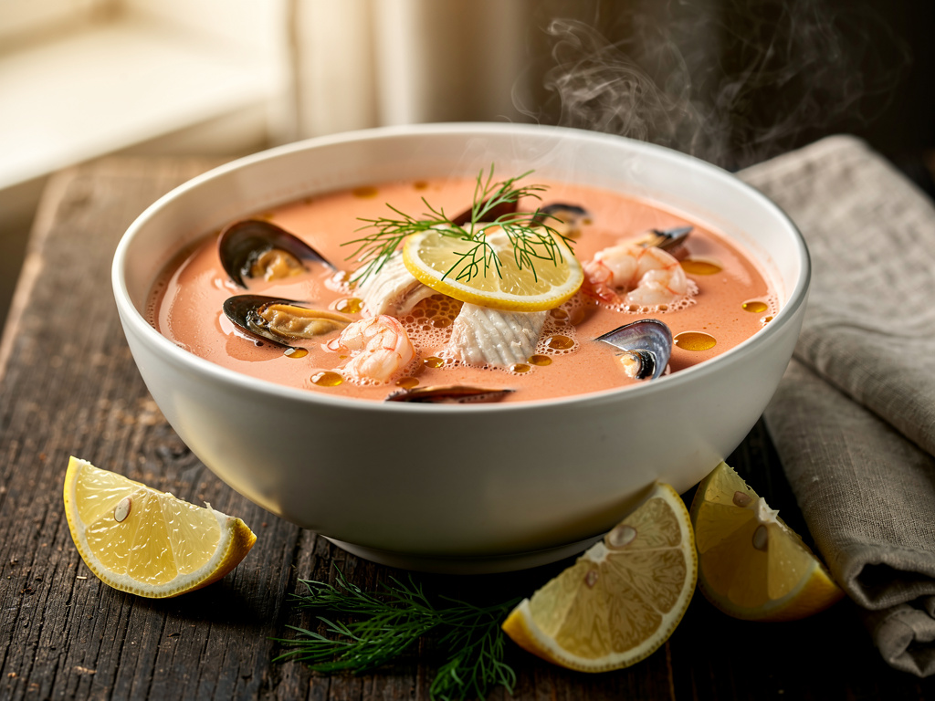 Hot and Sour Seafood Soup