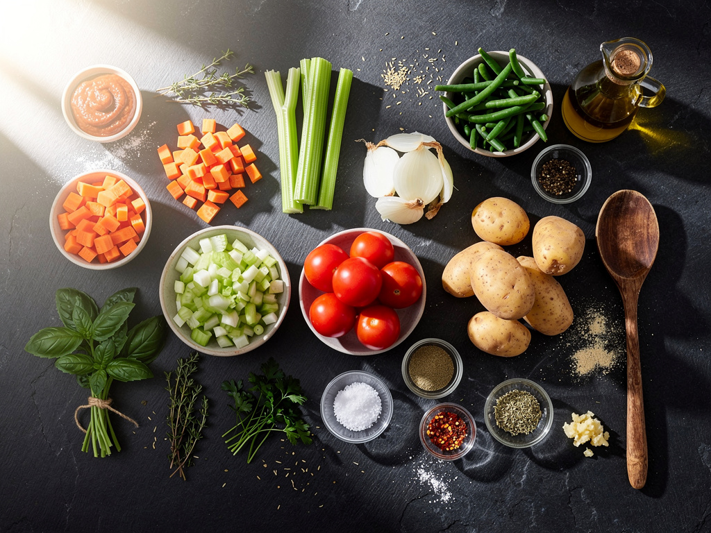 Fresh ingredients gathered and ready for this recipe.