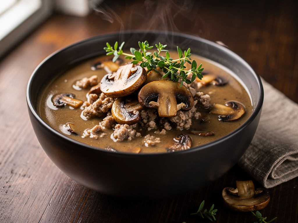 Mushroom Sausage Soup