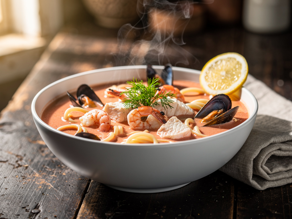 Seafood and Pasta Soup