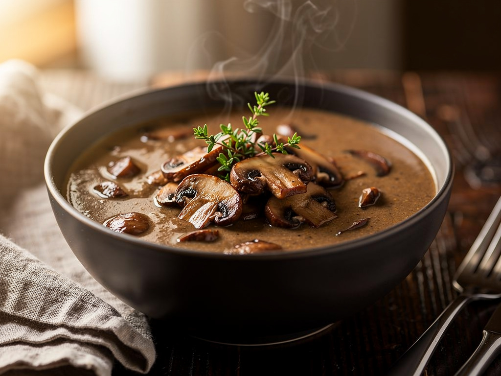 Slow Cooker Mushroom Soup