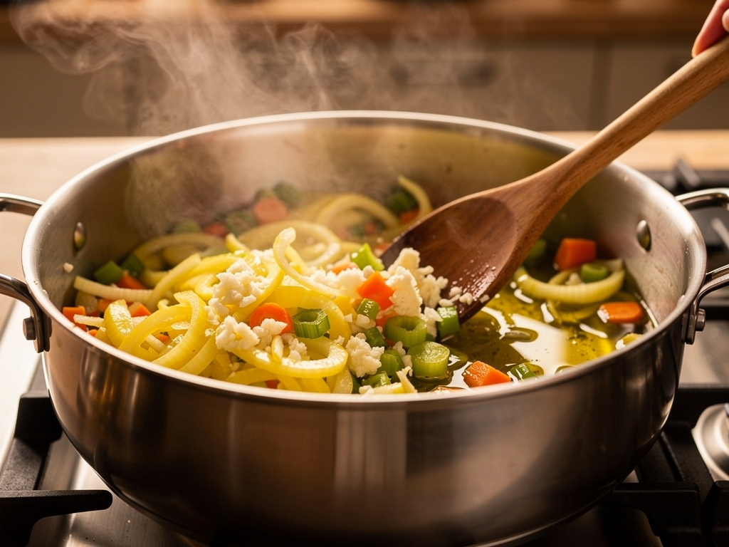Sautéing the aromatics until fragrant.