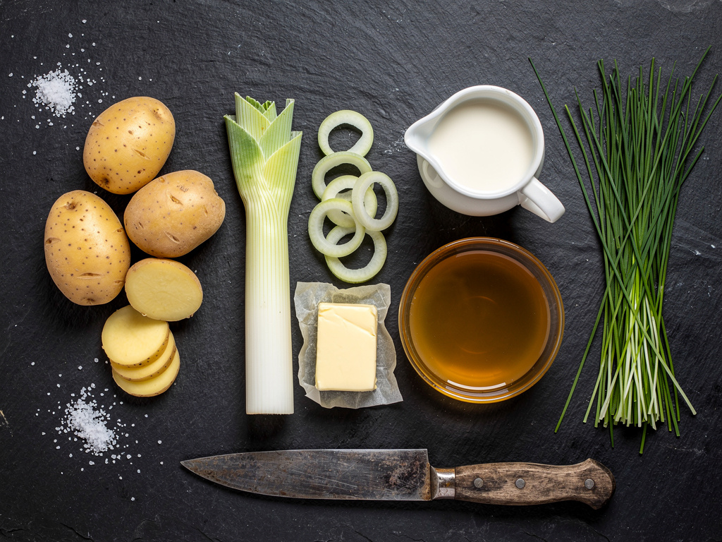 Fresh ingredients laid out and ready - mise en place makes cooking easier.