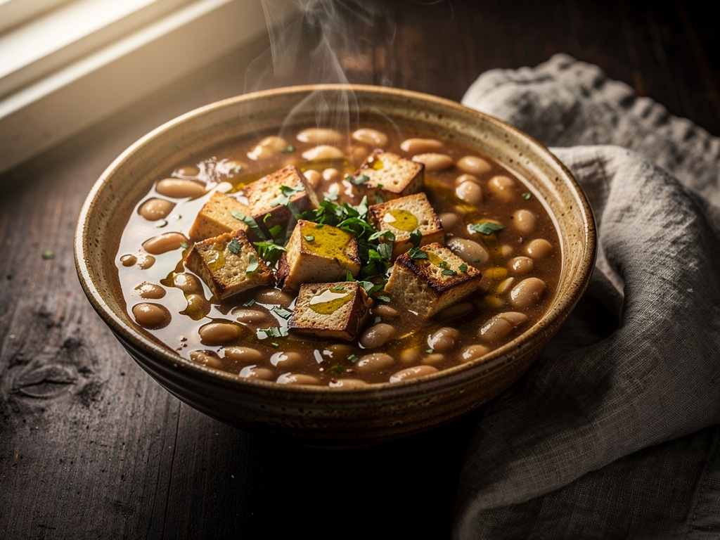White Bean Soup with Tofu